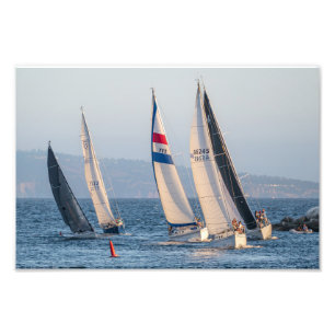 Yacht Tävling - Marina Del Rey, CA Fototryck