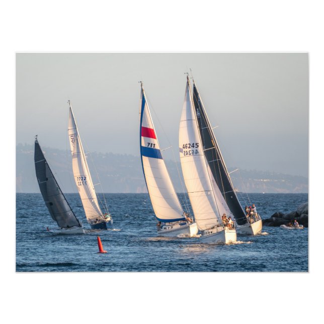 Yacht Tävling - Marina Del Rey, CA Fototryck (Framsidan)