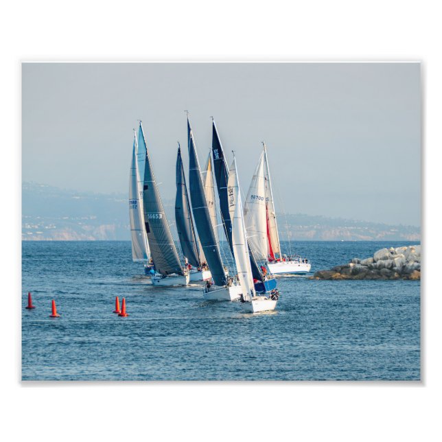Yacht Tävling - Marina Del Rey, CA Fototryck (Framsidan)