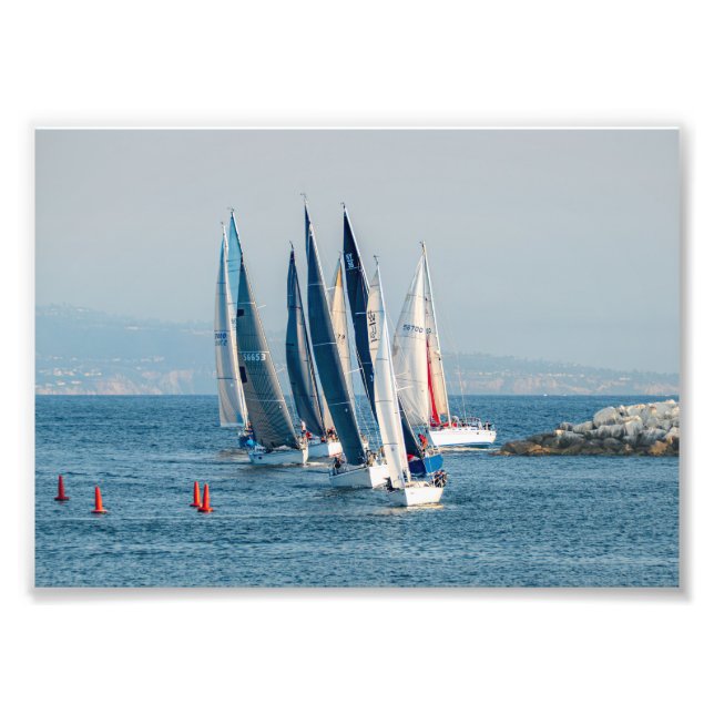 Yacht Tävling - Marina Del Rey, CA Fototryck (Framsidan)