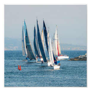 Yacht Tävling - Marina Del Rey, CA Fototryck