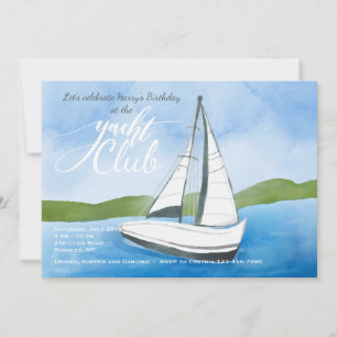 Yacht Watercolor-inbjudan Inbjudningar