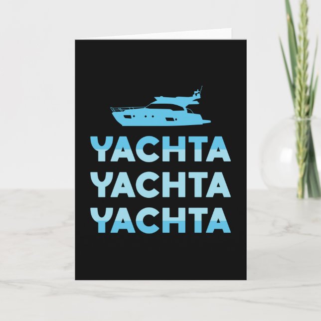 Yachta Yachta Yachta Boat Sailing Boating Yacht Kort (Framsida)