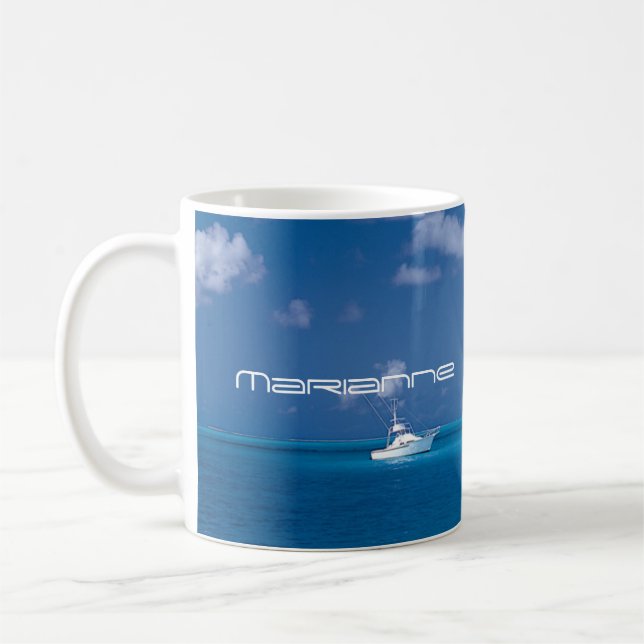 Yachting in i Blue Kaffemugg (Vänster)