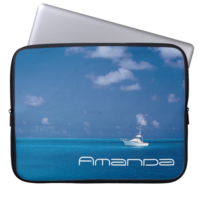 Yachting in i Blue Laptop Fodral (Framsidan)