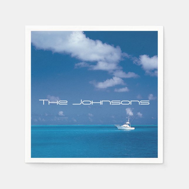 Yachting in i Blue Pappersservett (Framsidan)