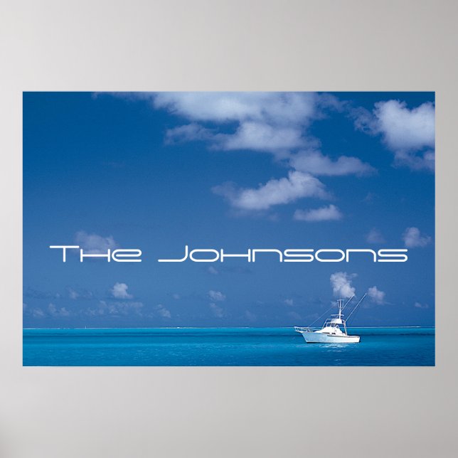 Yachting in i Blue Poster (Framsidan)
