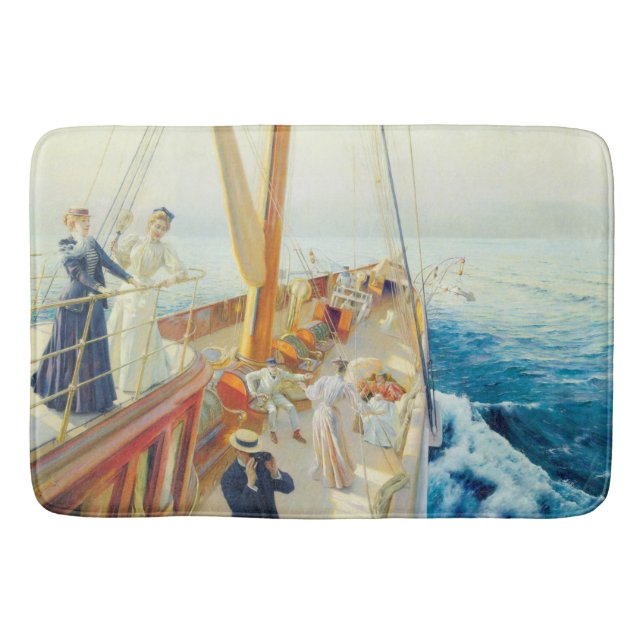 Yachting in the Mediterranean (av J.L. Stewart) Badrumsmatta (Framsidan)