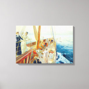 Yachting in the Mediterranean (av J.L. Stewart) Canvastryck