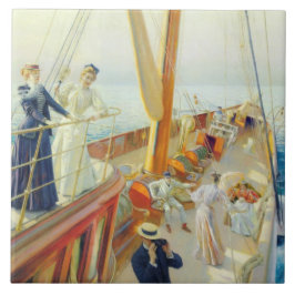 Yachting in the Mediterranean (av J.L. Stewart) Kakelplatta