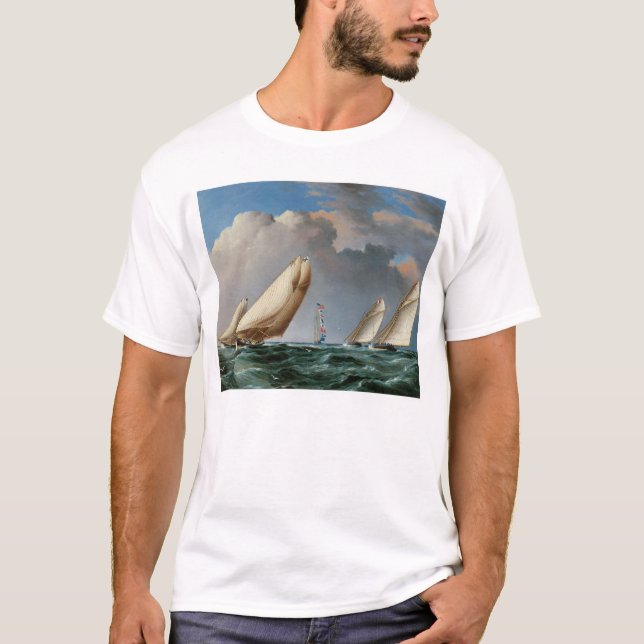 Yachts avrundar markeringen t-shirt (Framsida)