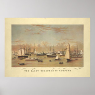 Yachts i Newport Poster