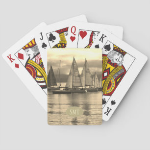 Yachts i Rothesay Bay, Skottland. Casinokort