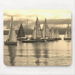 Yachts i Rothesay Bay, Skottland. Musmatta