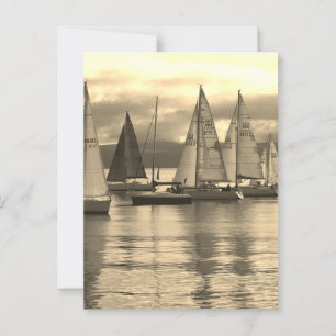 Yachts i Rothesay Bay, Skottland. Vykort