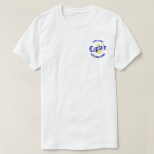 Yachts namn och båtkapten t shirt