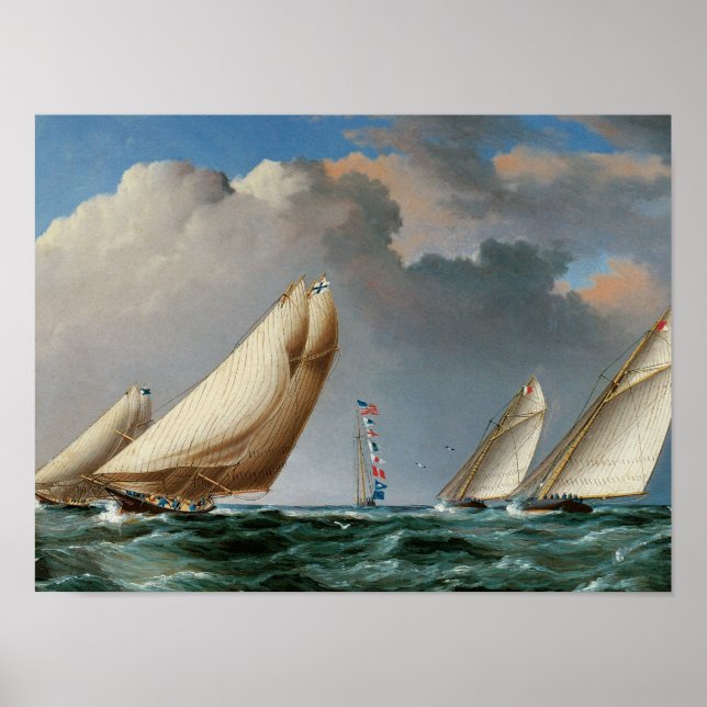 Yachts Rounting the Mark Poster (Framsidan)
