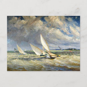Yachts-Tävla i dåligt väder Vykort