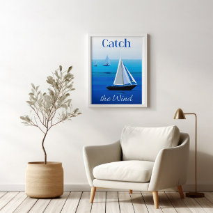 Yachts under Sail, Fånga Vinden Poster