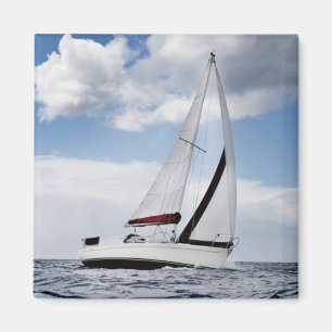 Yachtsegling i det öppna havet magnet