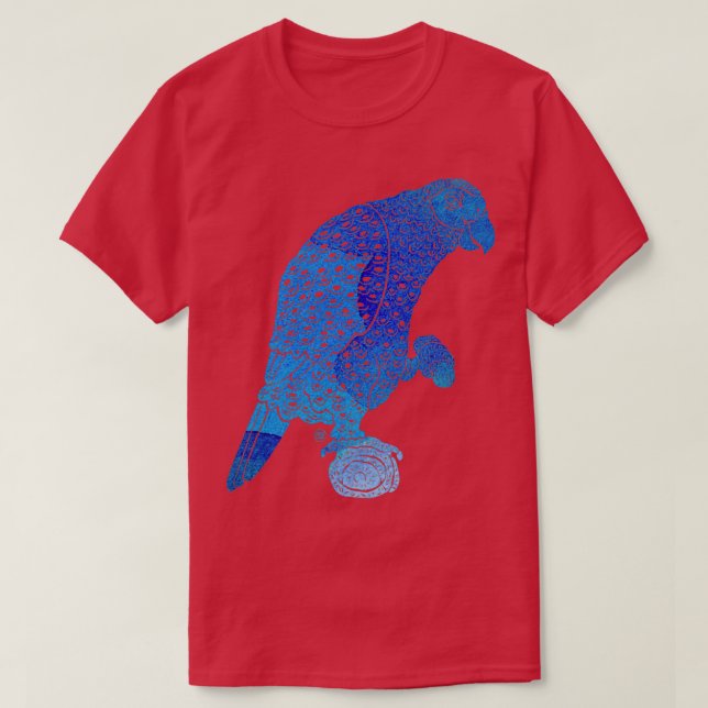 Yaco parrot färg t shirt (Design framsida)