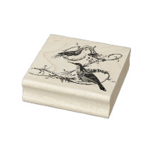 Yacou Bird Wooden Frimärke