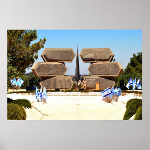 Yad Vashem Memorial till judiska soldater och part Poster