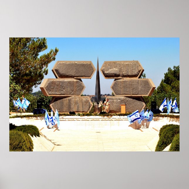 Yad Vashem Memorial till judiska soldater och part Poster (Framsidan)