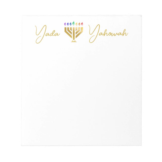 Yada Yahowah Notepad  Anteckningsblock (Framsida)