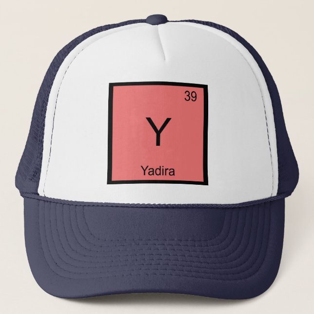 Yadira Namn Kemiskt Element Periodiska Systemet Truckerkeps (Framsida)