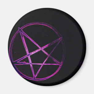 yaei lila pentagram magnet