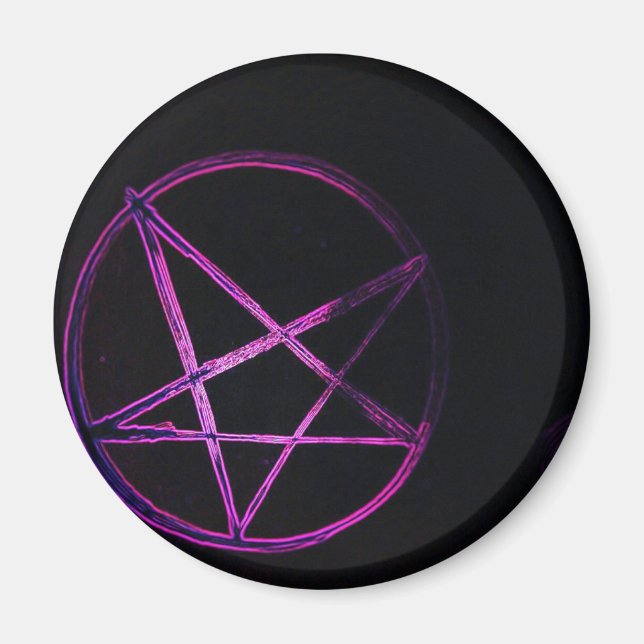 yaei lila pentagram magnet (Framsidan)