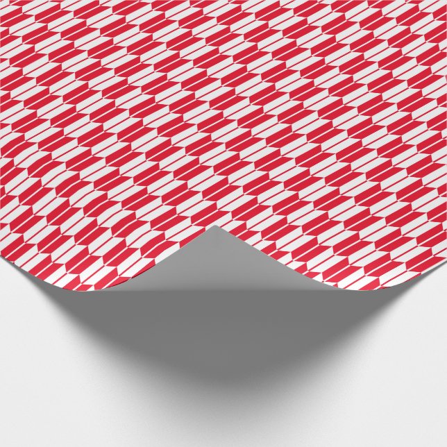 Yagasuri japan traditionell mönster röd presentpapper (Hörn)