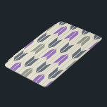 Yagasuri Pattern Sticker – Purple  矢絣（紫） iPad Mini Skydd<br><div class="desc">This design features the traditional Japanese pattern Yagasuri (arrow feather),  reimagined in a chic purple tone
日本の伝統文様「矢絣（やがすり）」を、シックな紫色でアレンジしました。</div>
