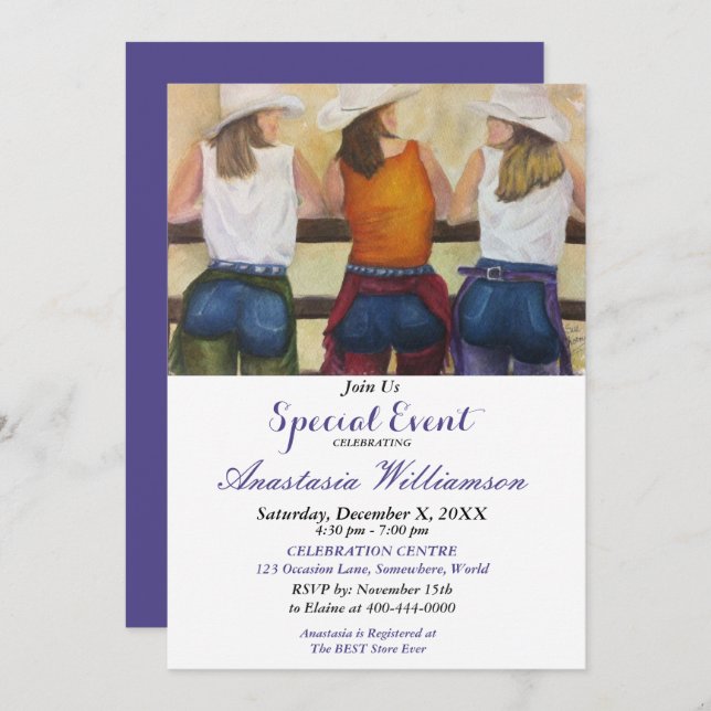 YAHOO VÄSTERLANDSTEMA FESTLIGHET INBJUDAN (Fram/baksida)