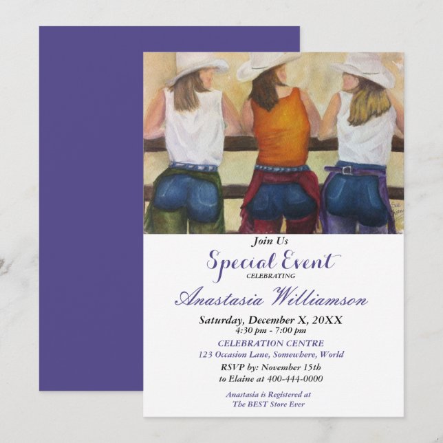 YAHOO VÄSTERPARTY EVENT INBJUDAN (Fram/baksida)