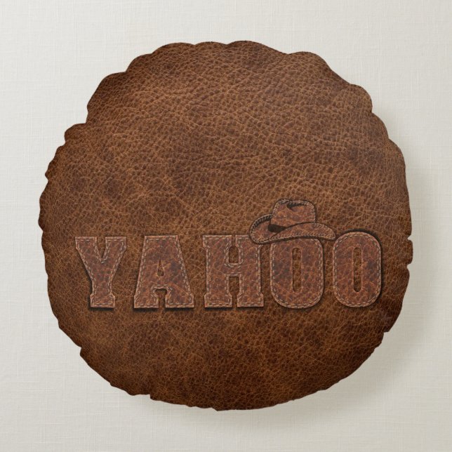 YAHOO westernare stil Rund Kudde (Framsidan)