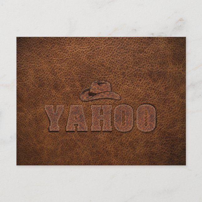 YAHOO westernare stil Vykort (Framsida)