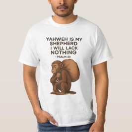 Yahweh är min Shepherd - Andlig Monkey Christian T Shirt