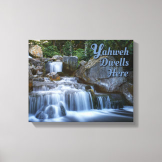 Yahweh Dwells här Wrapped Canvas