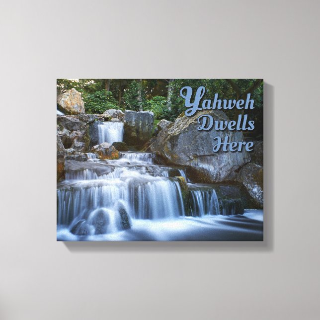 Yahweh Dwells här Wrapped Canvas (Framsida)