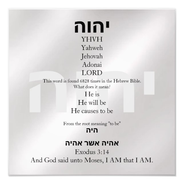 Yahweh Fototryck (Framsidan)