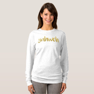 YAHWEH Guld Lettering Hebrew Namn of God T-Shirt