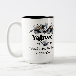 Yahweh Namn av gud Devotional Christian Coffee Två-Tonad Mugg