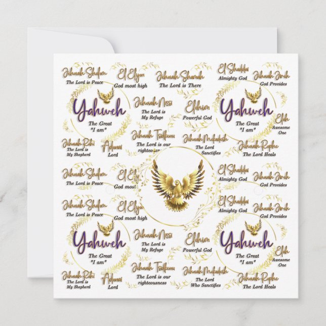 Yahweh Passover Card (Framsida)