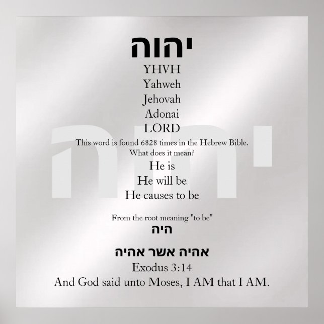 Yahweh Poster (Framsidan)