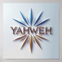 Yahweh Poster Skriv ut | Ai Christian Matte Wall A