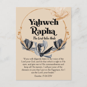 Yahweh Rapha Namn av Guds utvecklingsskript Vykort