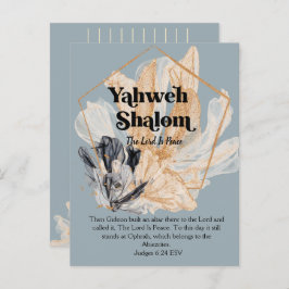 Yahweh Shalom | Namn av Guds utvecklingsskript Vykort