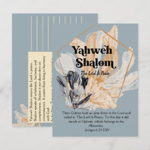 Yahweh Shalom Namn av Guds utvecklingsskript Vykort